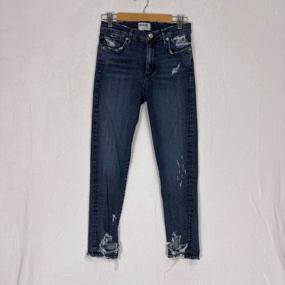 Agolde High‎ Rise Distressed Skinny Jeans Size 27